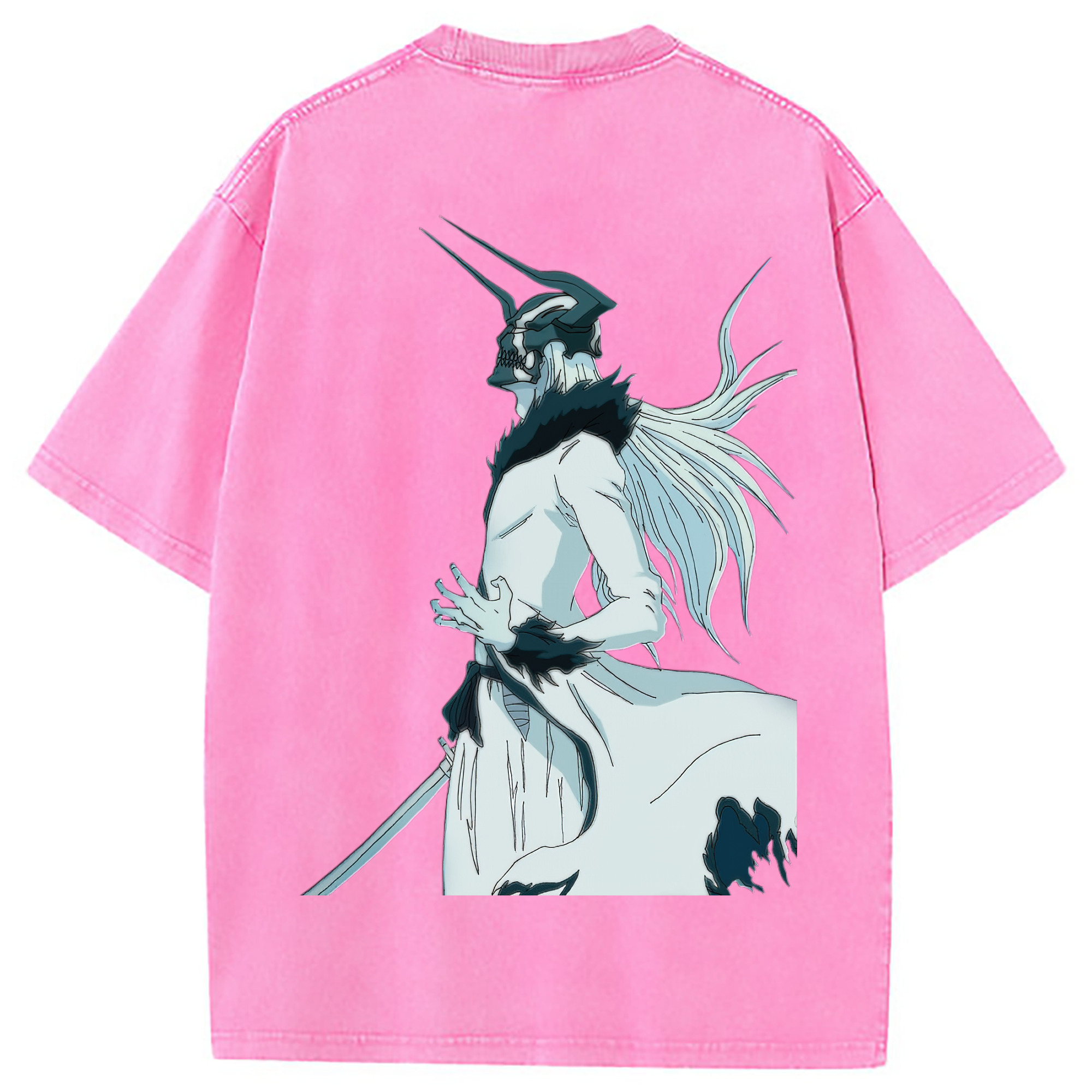 （画像用） ブリーチ 黒崎一護（くろさき いちご）BLEACH Kurosaki Ichigo 綿100% ヴィンテージ風 半袖Tシャツ（背面プリント）